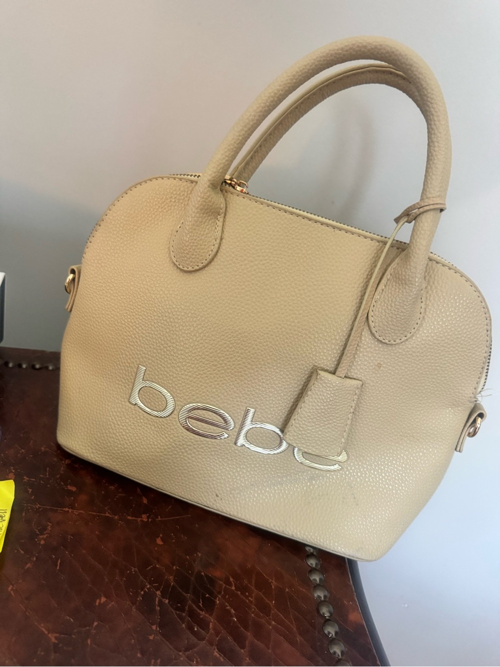 bebe Cream Dome Satchel
